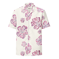 Hibiscus Watercolor Aloha Print Shirt