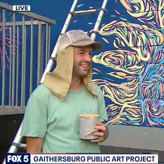 "Artist brings colorful makeover to Gaithersburg skate park"