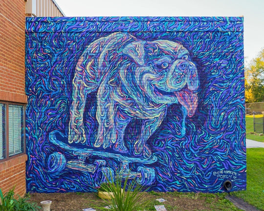 "Artist Brings Outdoor Mural to His Former Elementary School"