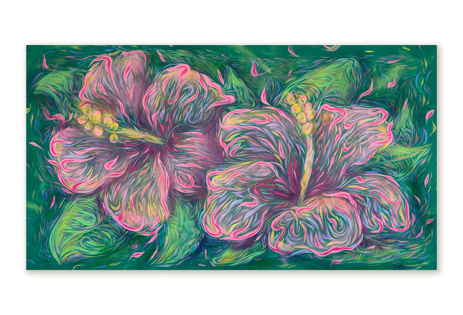 Pink Hibiscus #1 Original | 66x36" | Acrylic on Canvas