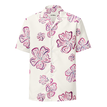 Hibiscus Watercolor Aloha Print Shirt